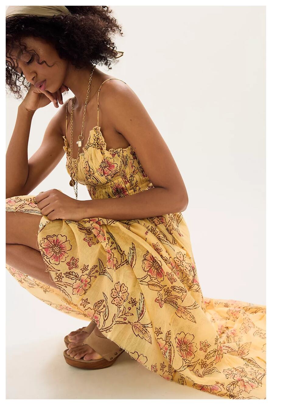 NEW Free People Ciella Floral Cotton Maxi Dress Size Small